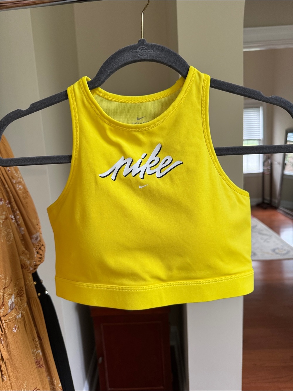 Nike Bright Yellow Athletic Crop Tank